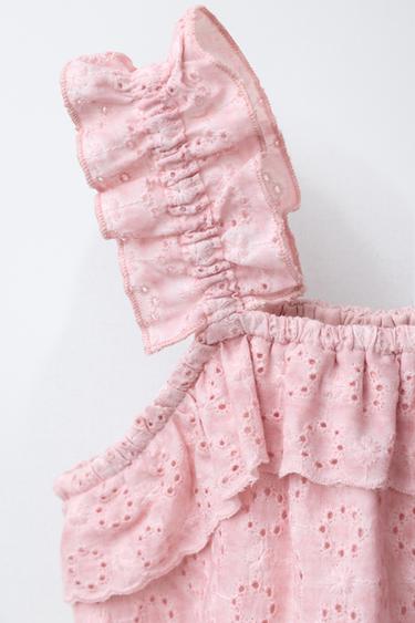SWISS EMBROIDERED ROMPER - Pink by Zara - Image 2