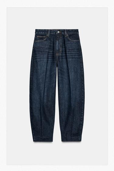 ZW COLLECTION BARREL HIGH-WAIST JEANS - Blue by Zara