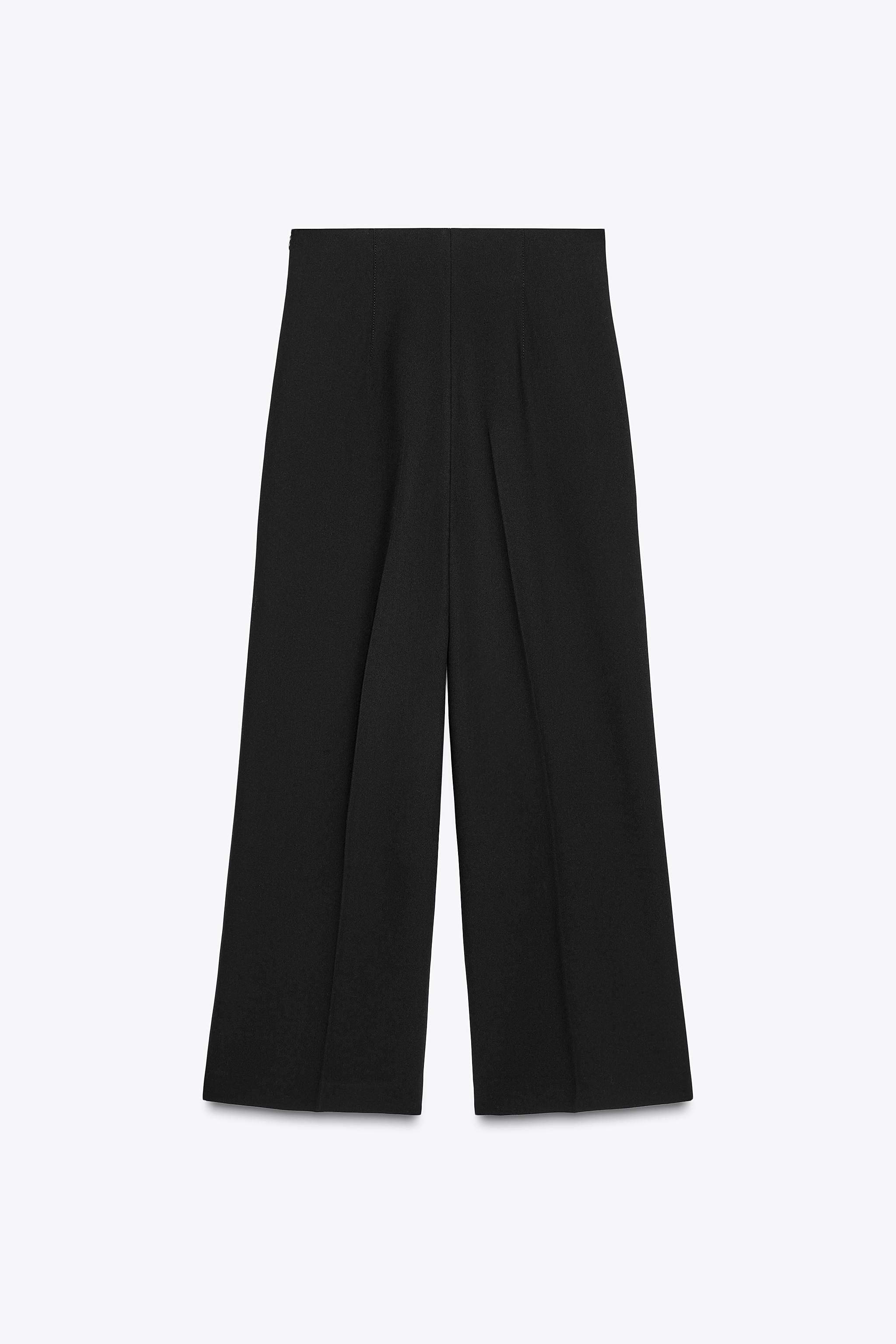 【ZARA】ZW COLLECTION 刺繍入りキュロットパンツ 2731/104/800 ZW COLLECTION キュロットパンツ - ブラック | ZARA Japan / 日本
