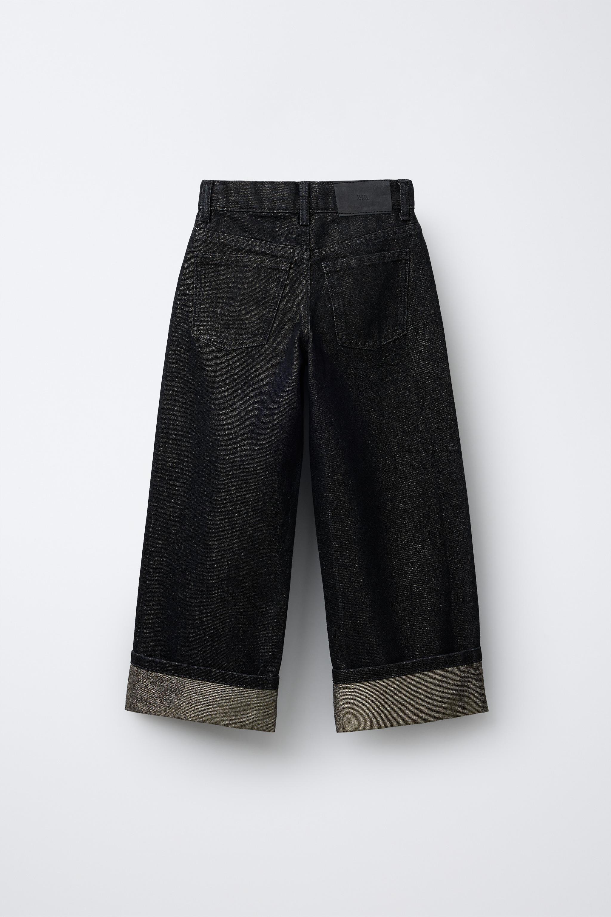 JEAN LARGE EFFET MÉTALLISÉ