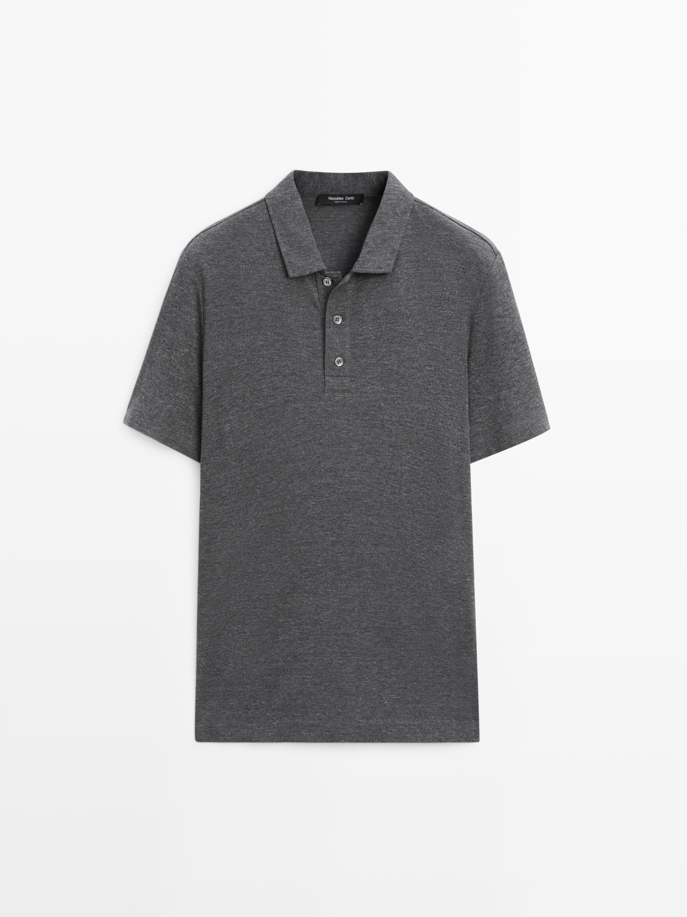 Short sleeve cotton polo shirt