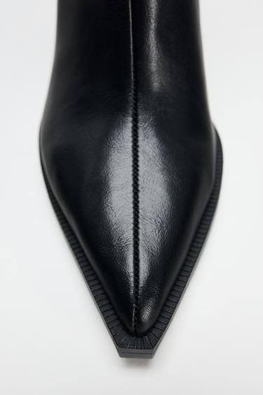 BLOCK HEEL ANKLE BOOTS - Black by Zara - Image 5