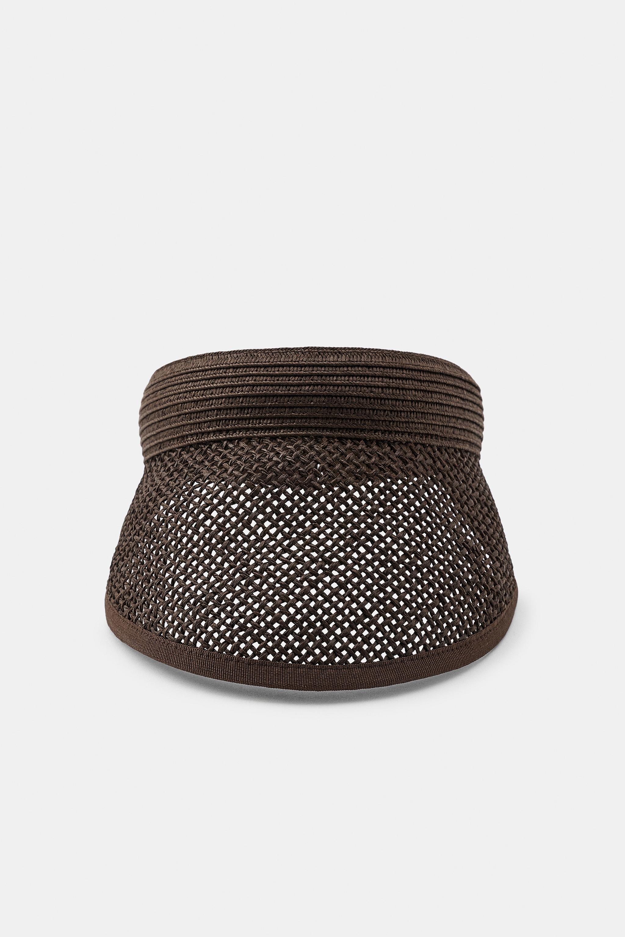BRAIDED HEADBAND VISOR — Brown