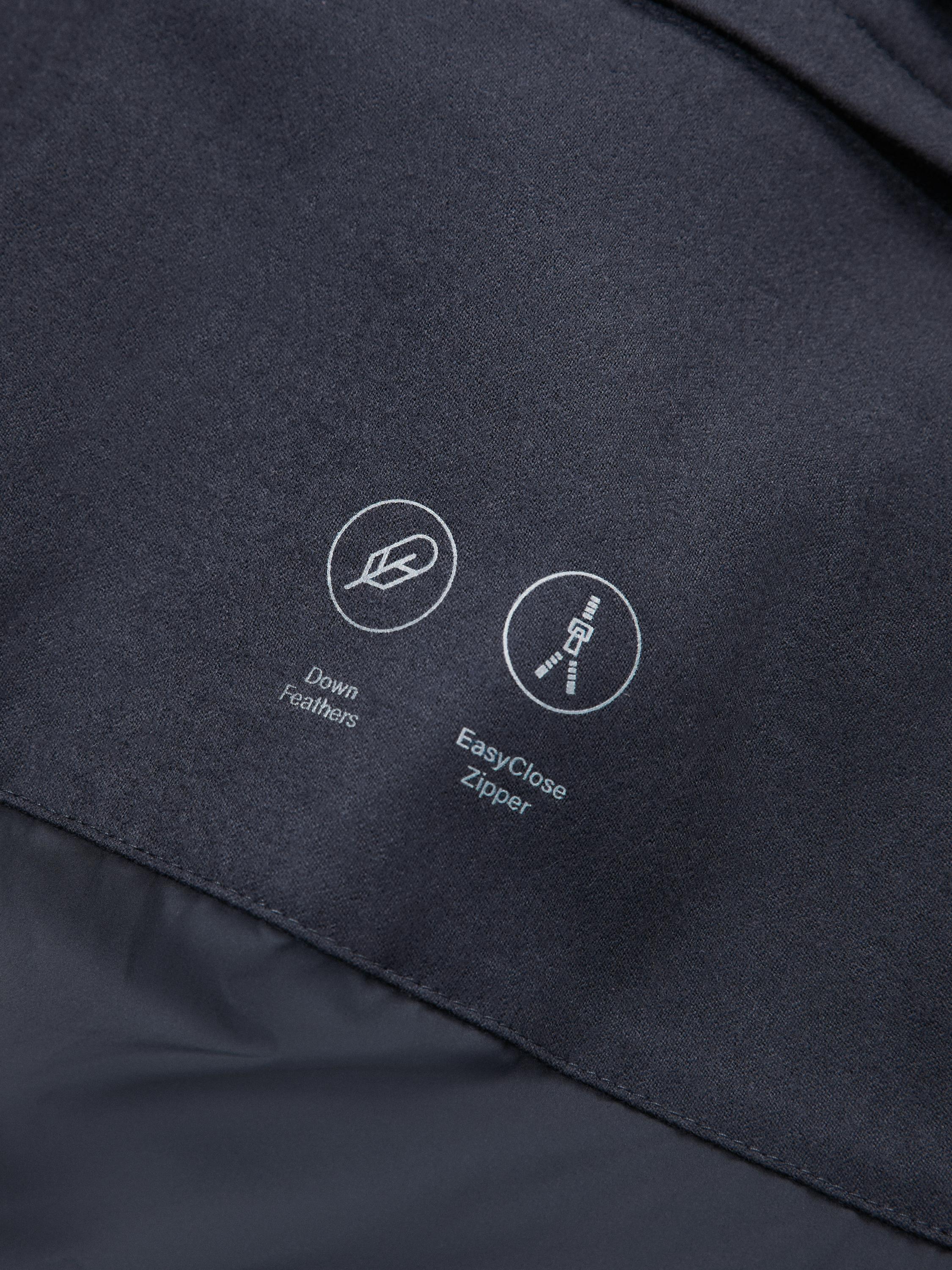 Veste en maille rembourrée de duvet mélangé