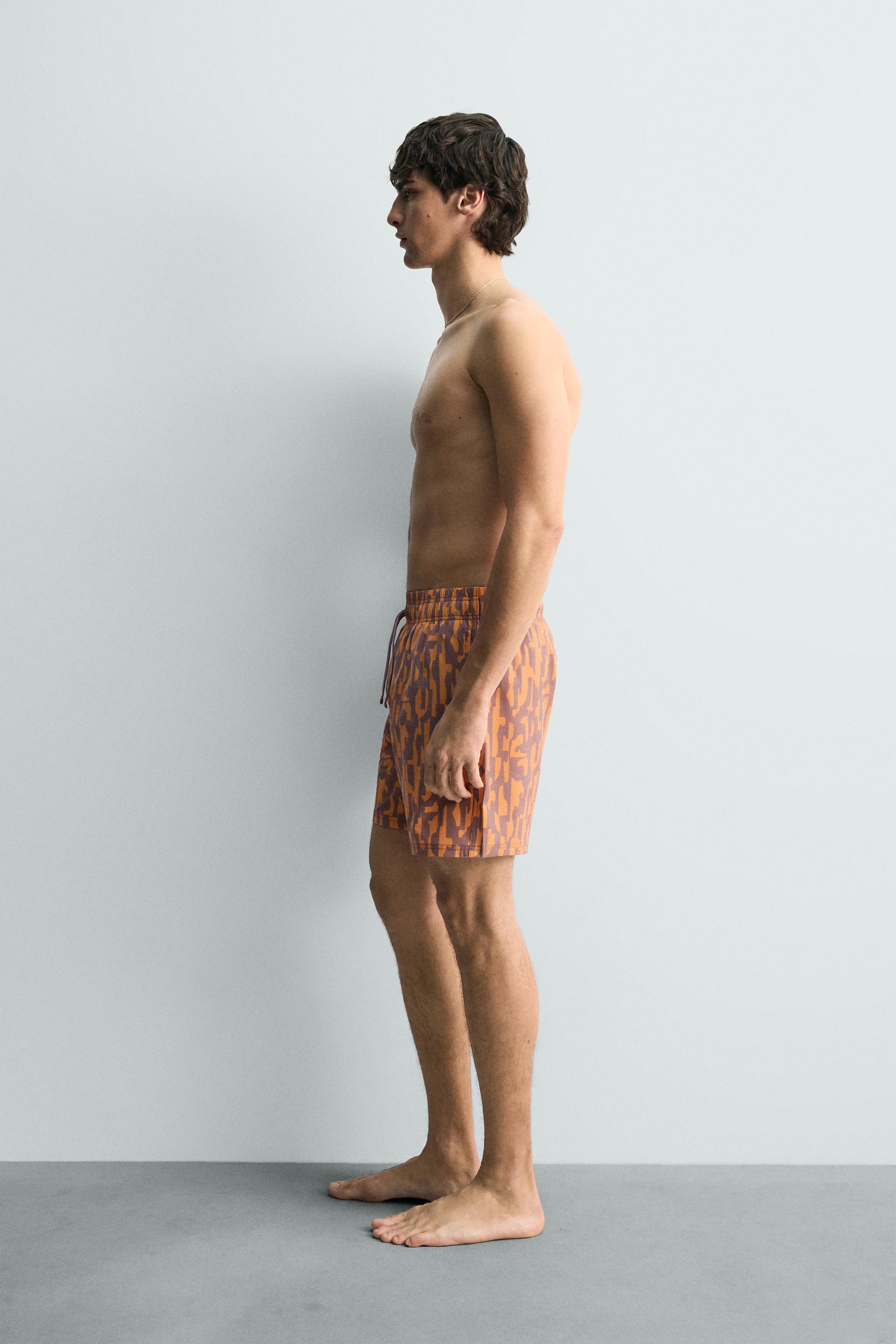 MAILLOT DE BAIN LONG À IMPRIMÉ ABSTRAIT