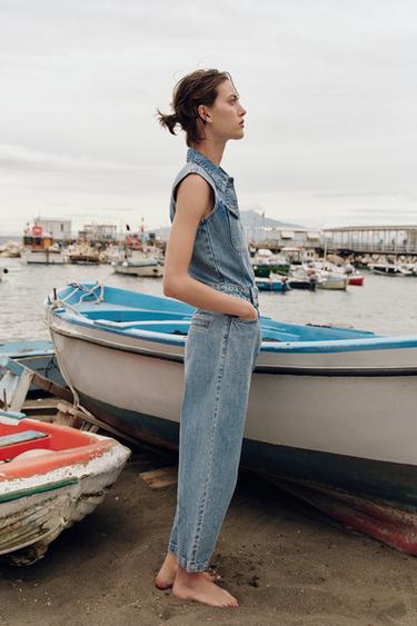 COMBINAISON DENIM Z1975 COUPE BALLON - Bleu moyen de Zara - Image 4