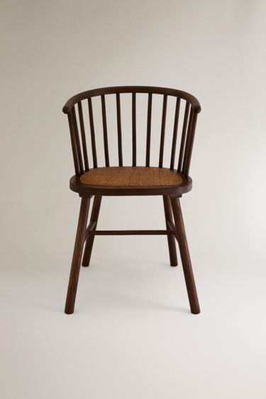 ASH AND RATTAN CHAIR - Brown by Zara