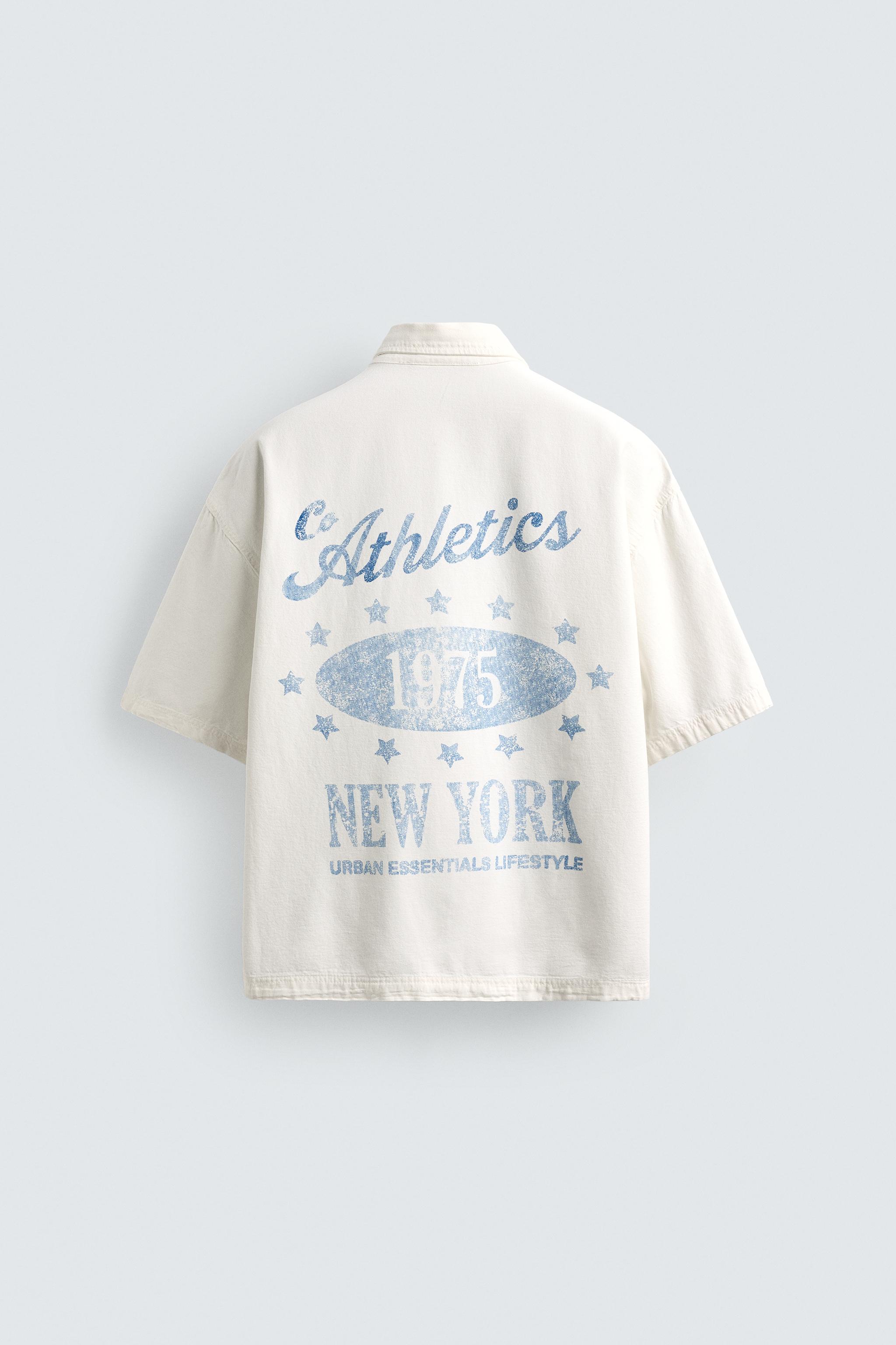 WASHED PRINT RELAXED FIT SHIRT