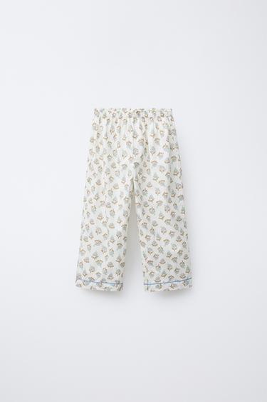 3-6 ANS/ PYJAMA CHEMISE ET PANTALON FLEURS - Marron clair de Zara - Image 3