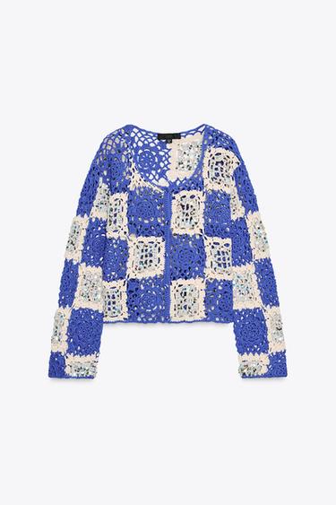 VESTE CROCHET SEQUINS - Multicolore de Zara - Image 4