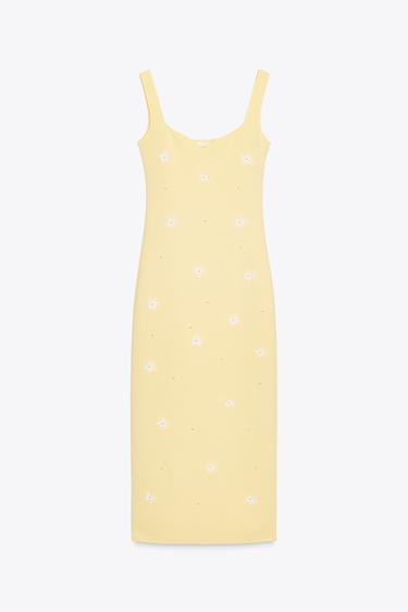 FLORAL STRETCH DRESS - Yellow by Zara - Image 6