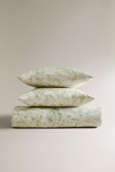 GARDEN PRINT DUVET COVER - Green by Zara - Image 5