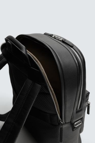 SAC À DOS TEXTURÉ - Noir de Zara - Image 3