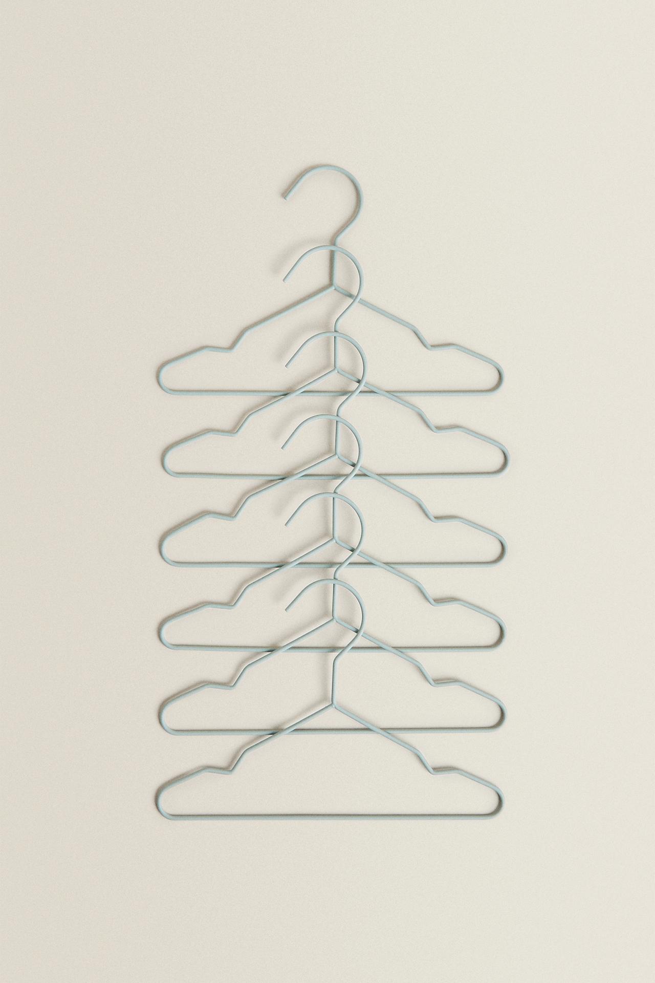 PACK OF RUBBERIZED BABY HANGERS (PACK OF 6) — Light mint green