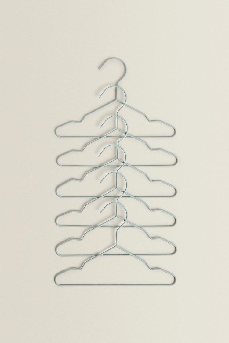 PACK OF RUBBERIZED BABY HANGERS (PACK OF 6) — Light mint green
