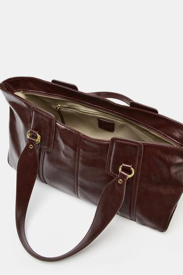SAC PORTÉ ÉPAULE DÉTAILS MÉTALLIQUES - Bordeaux de Zara - Image 5