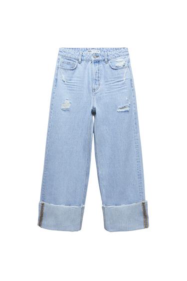 Z1975 LOOSE JEANS WITH TURN-UP HEMS