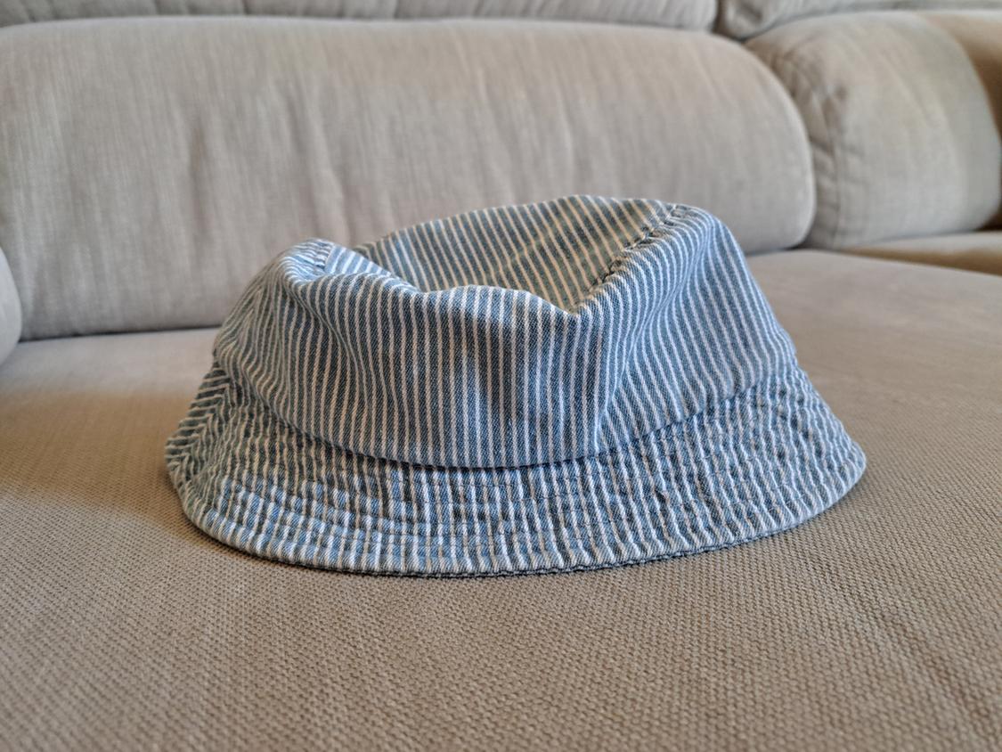 STRIPED DENIM BUCKET HAT - Image 2