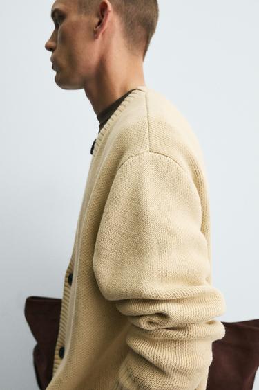 CARDIGAN CÔTELÉ EFFET DÉCHIRURES - Vanille de Zara - Image 6