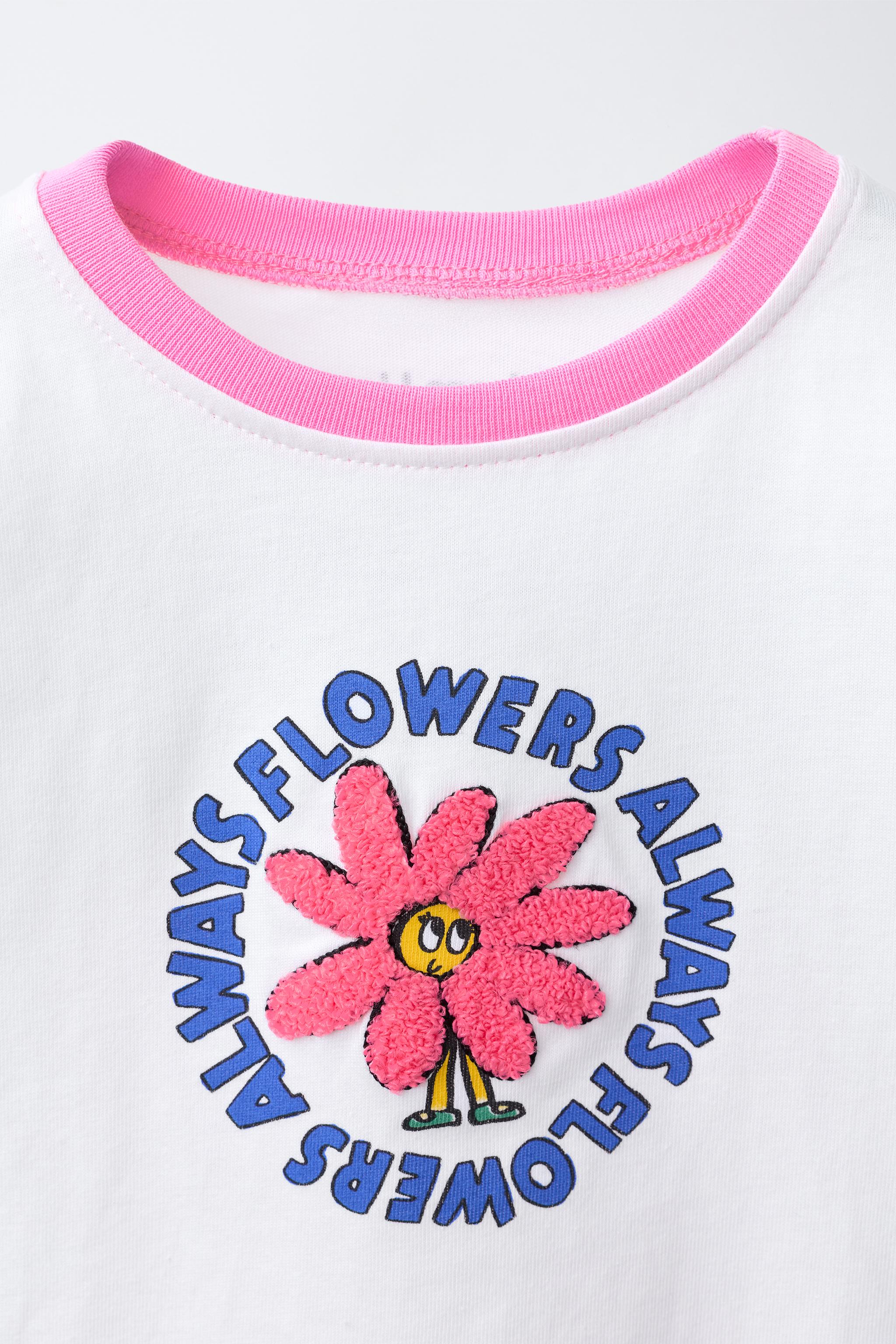 T-SHIRT À PIÈCE VELOURS BOUCLÉ