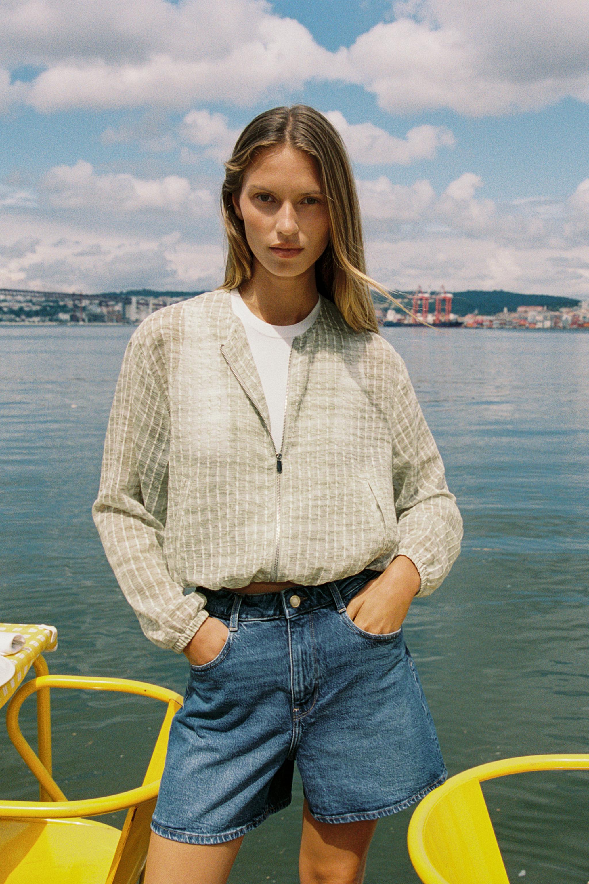 【ZARA】オーガンザフルイドジャケット エクリュ | 4968/031/712 オーガンザフルイドジャケット - エクリュ | ZARA Japan / 日本
