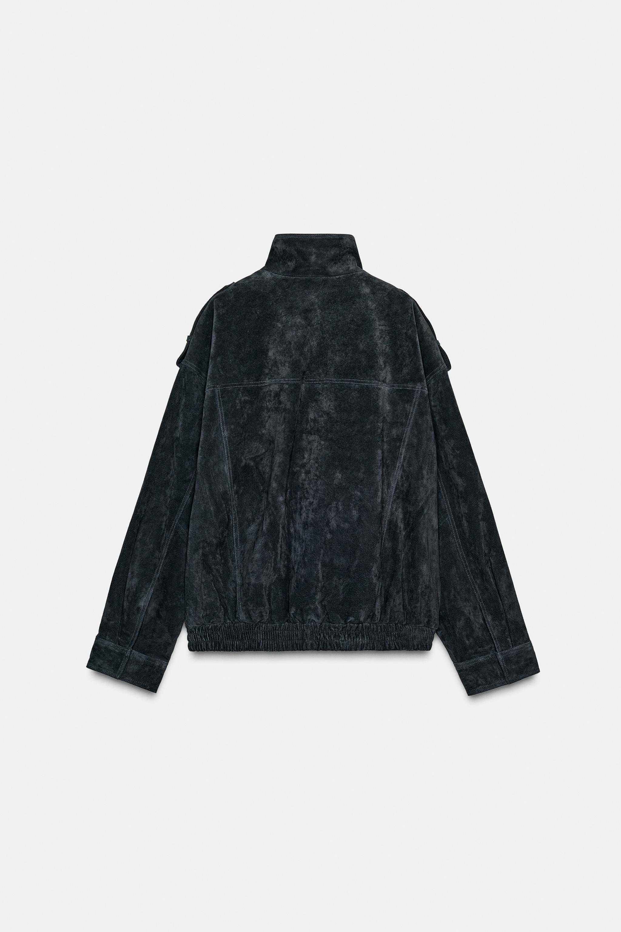 100% SUEDE LEATHER JACKET WITH POCKETS