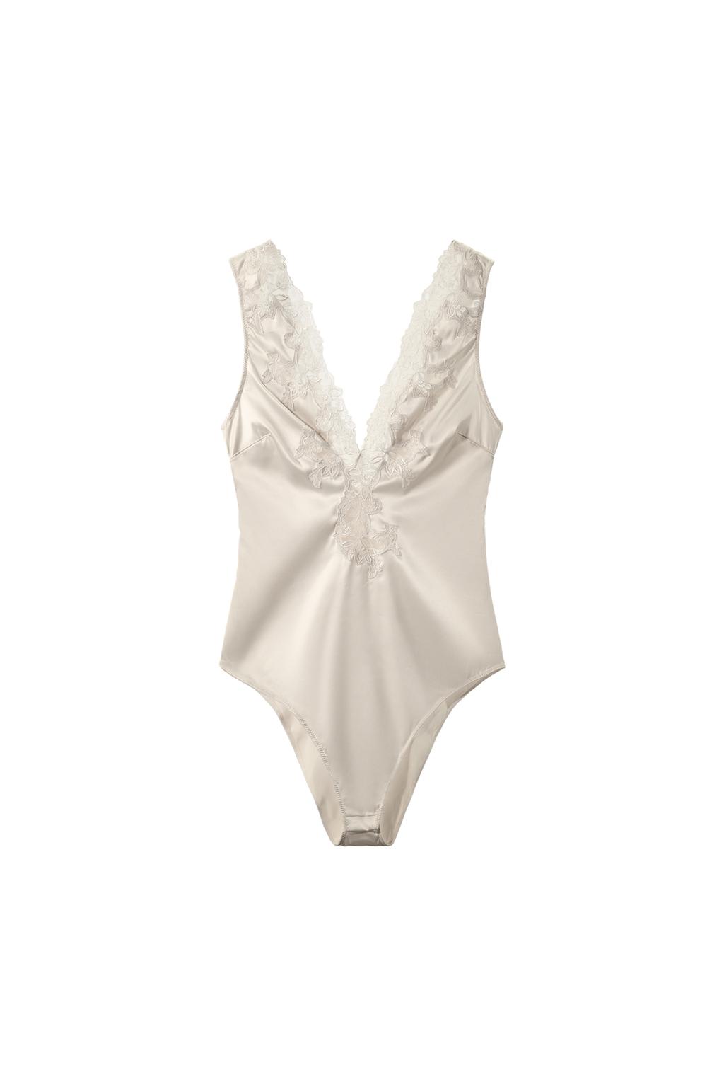 ZW COLLECTION SATIN EFFECT LACE BODYSUIT - image 3