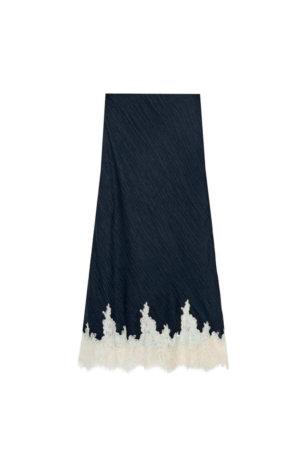 LACE-DETAIL MIDI SKIRT