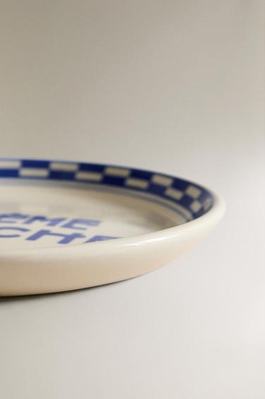CRÈME FRAICHE CERAMIC SIDE PLATE - Ecru by Zara - Image 3