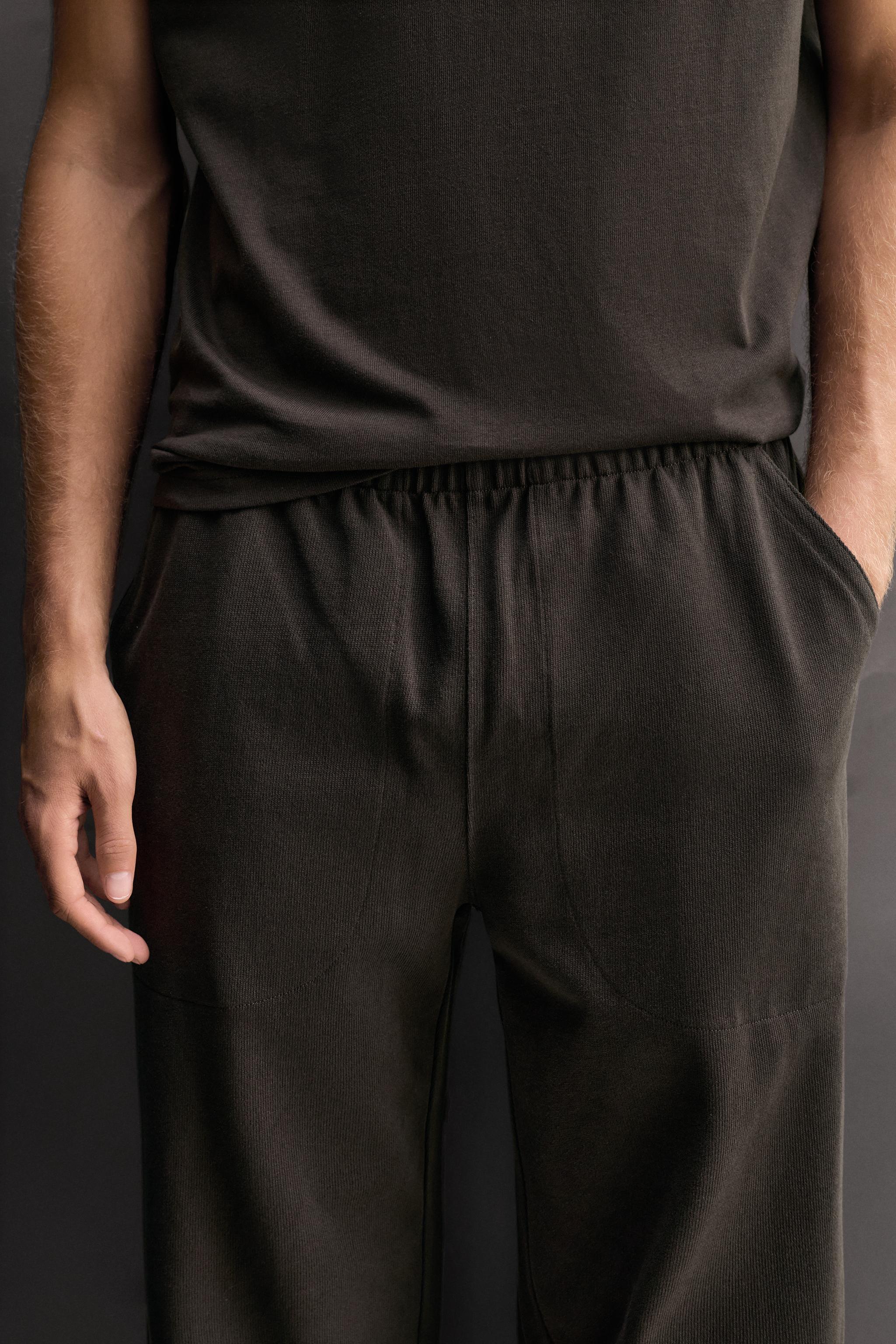 Мужские брюки Zara HEAVYWEIGHT RELAXED FIT JOGGERS — фото 5