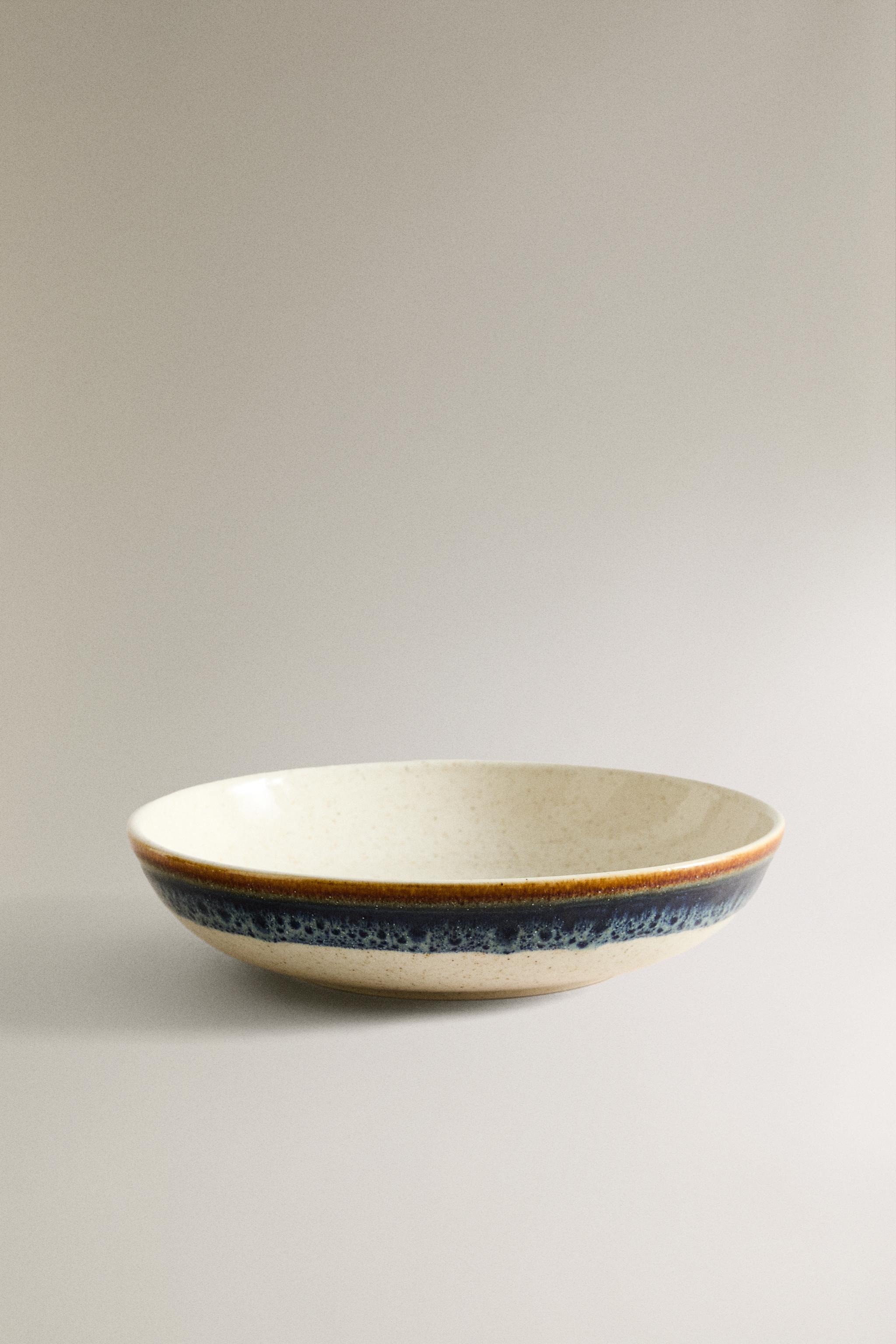 ASSIETTE CREUSE GRÈS