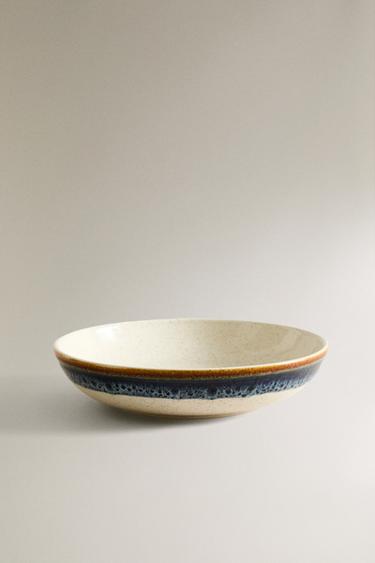 STONEWARE SOUP PLATE - Blue by Zara - Image 0