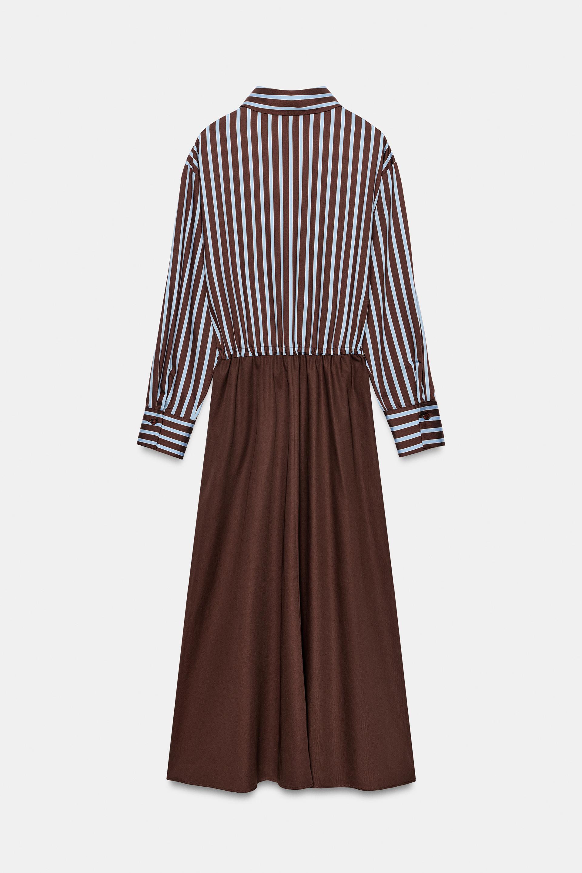 COMBINED MIDI SHIRT DRESS thumbnail 10
