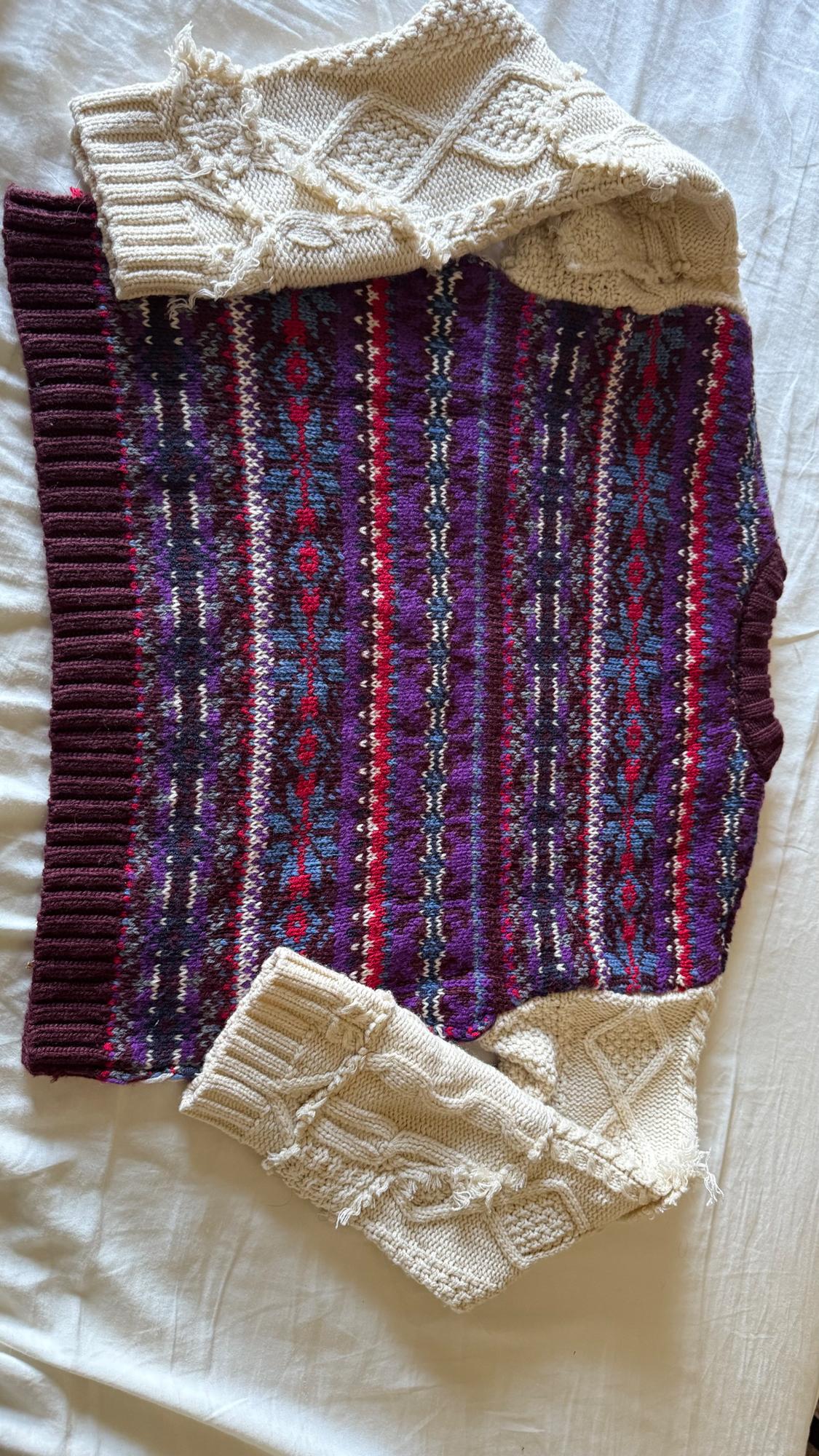 CONTRASTING KNIT JACQUARD SWEATER - Image 3