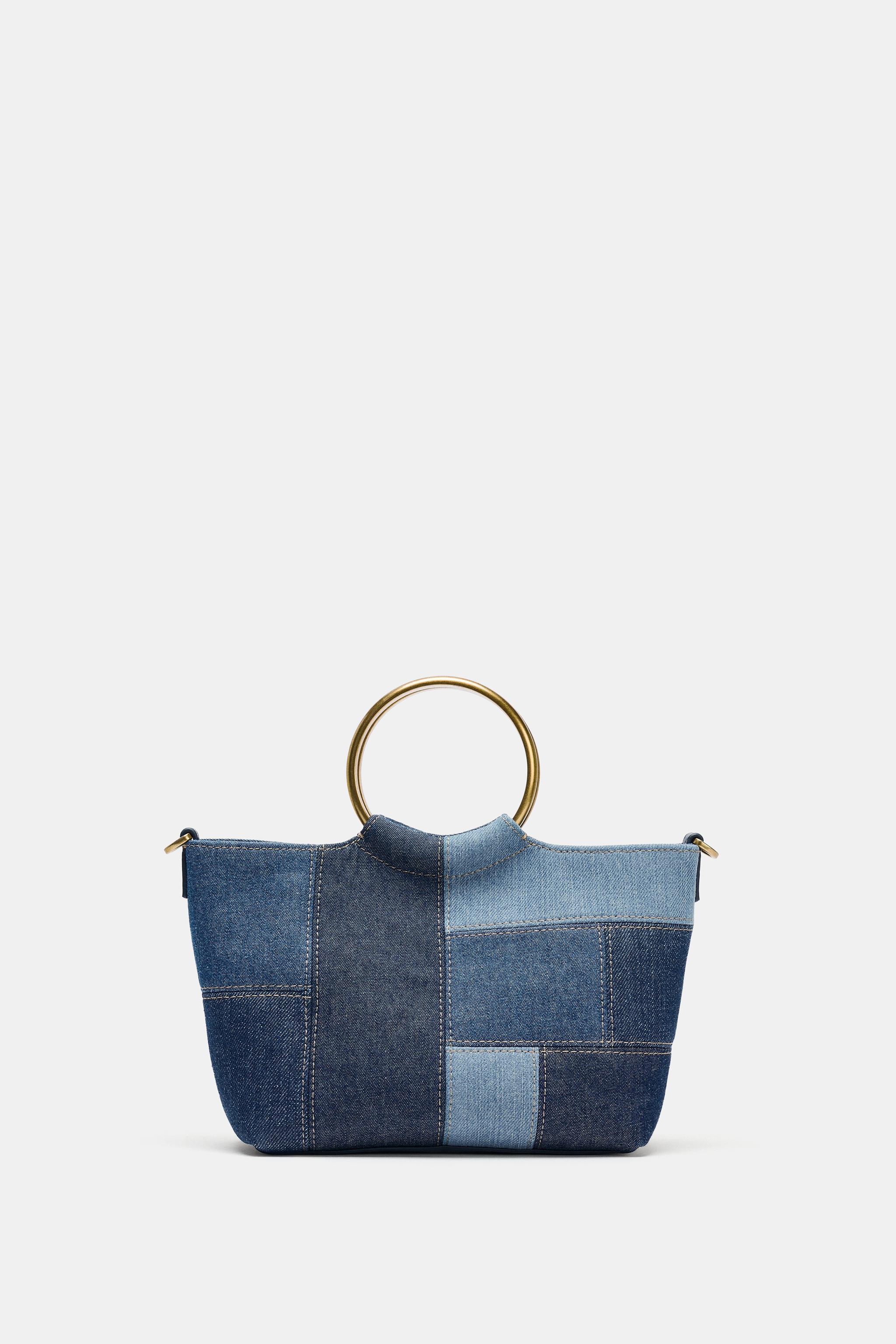 MINI SHOULDER BAG PATCHWORK - Azul-denim | ZARA Brasil
