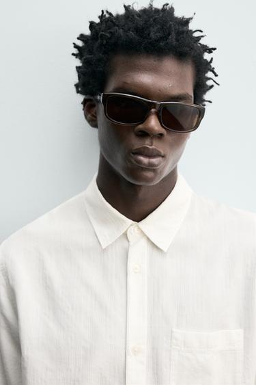 TEXTURED JACQUARD SHIRT - White by Zara - Image 5