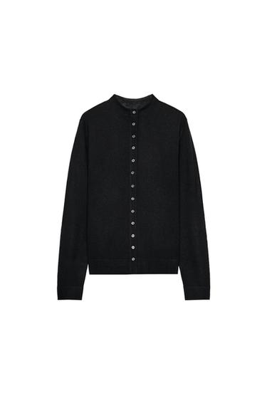 CHAQUETA PUNTO BOTONES - Negro de Zara
