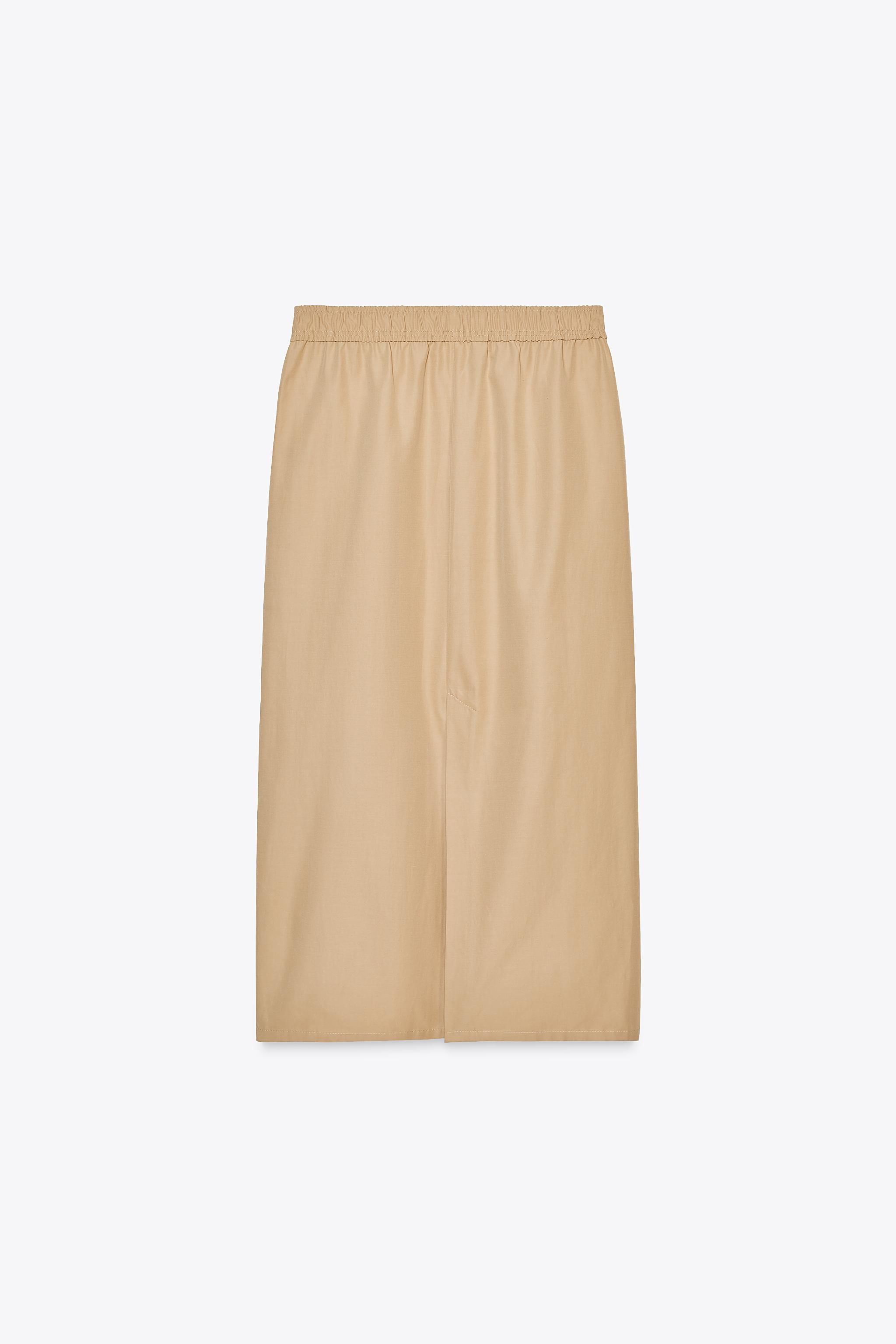 ZARA サイドライン入りミディ丈スカート 0779/067 ZARA】サイドライン入りミディ丈スカート 0779/067/756