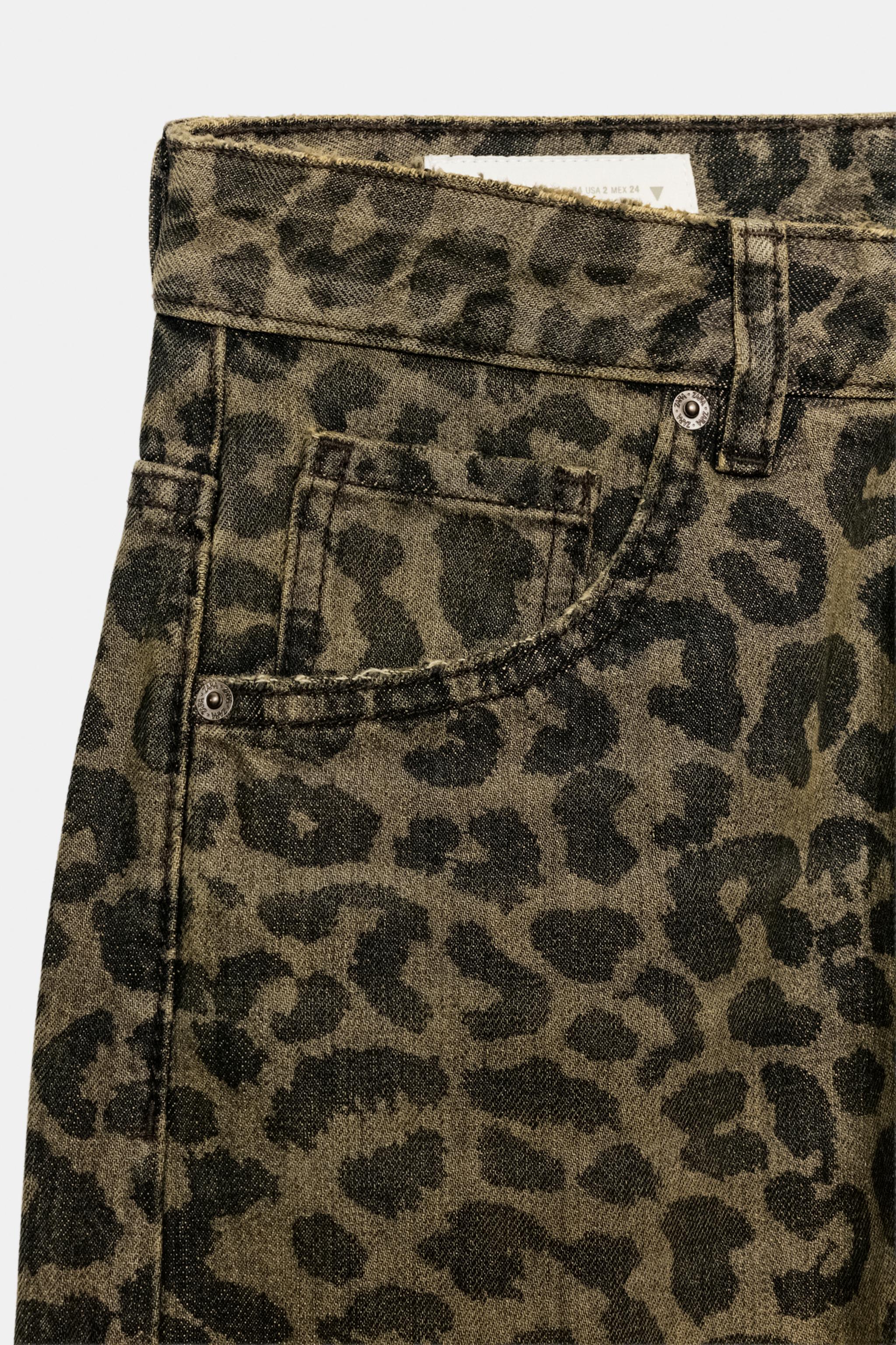 TRF BAGGY ANIMAL PRINT JEANS