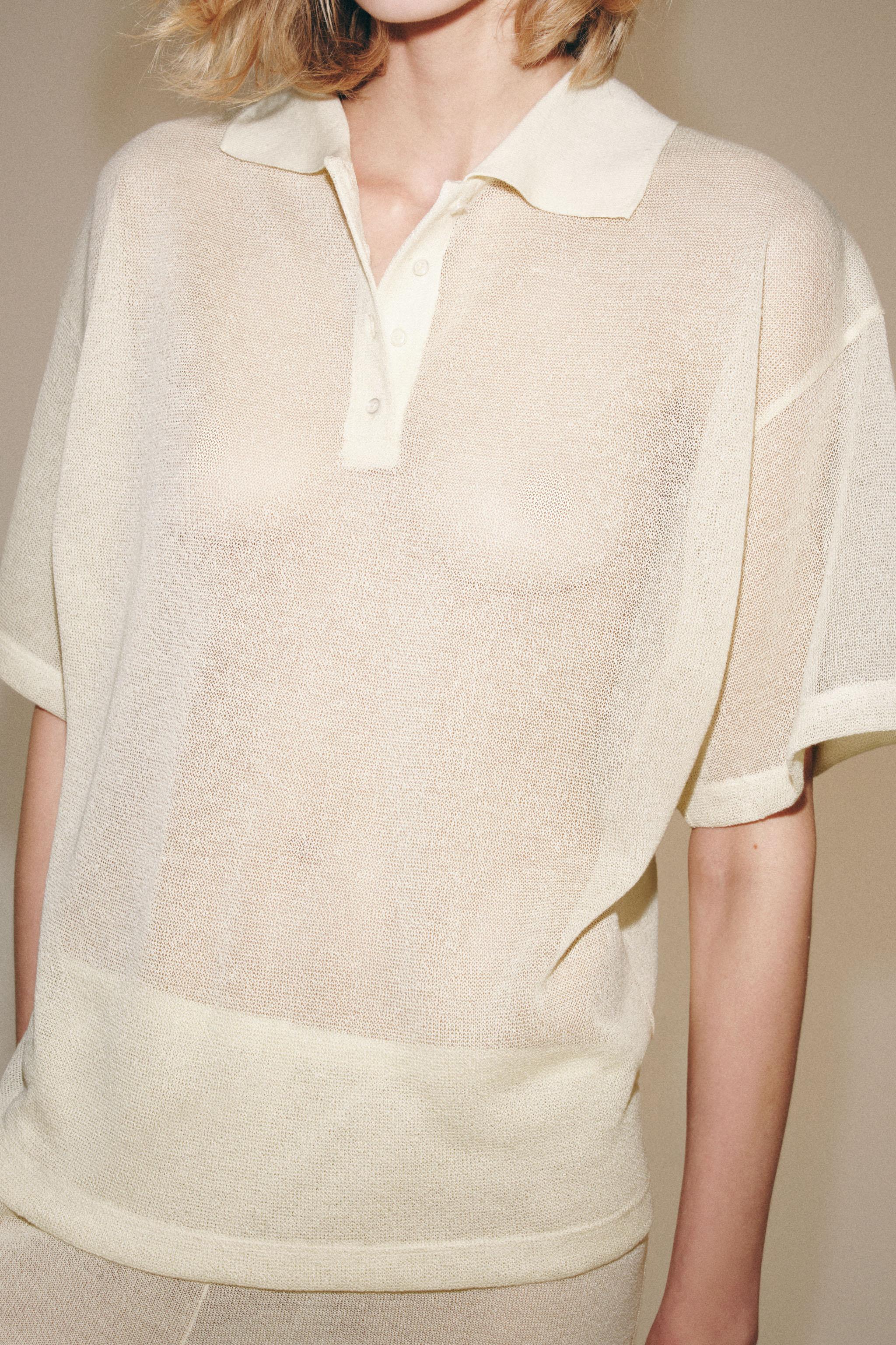 RUSTIC POLO SHIRT — Ecru