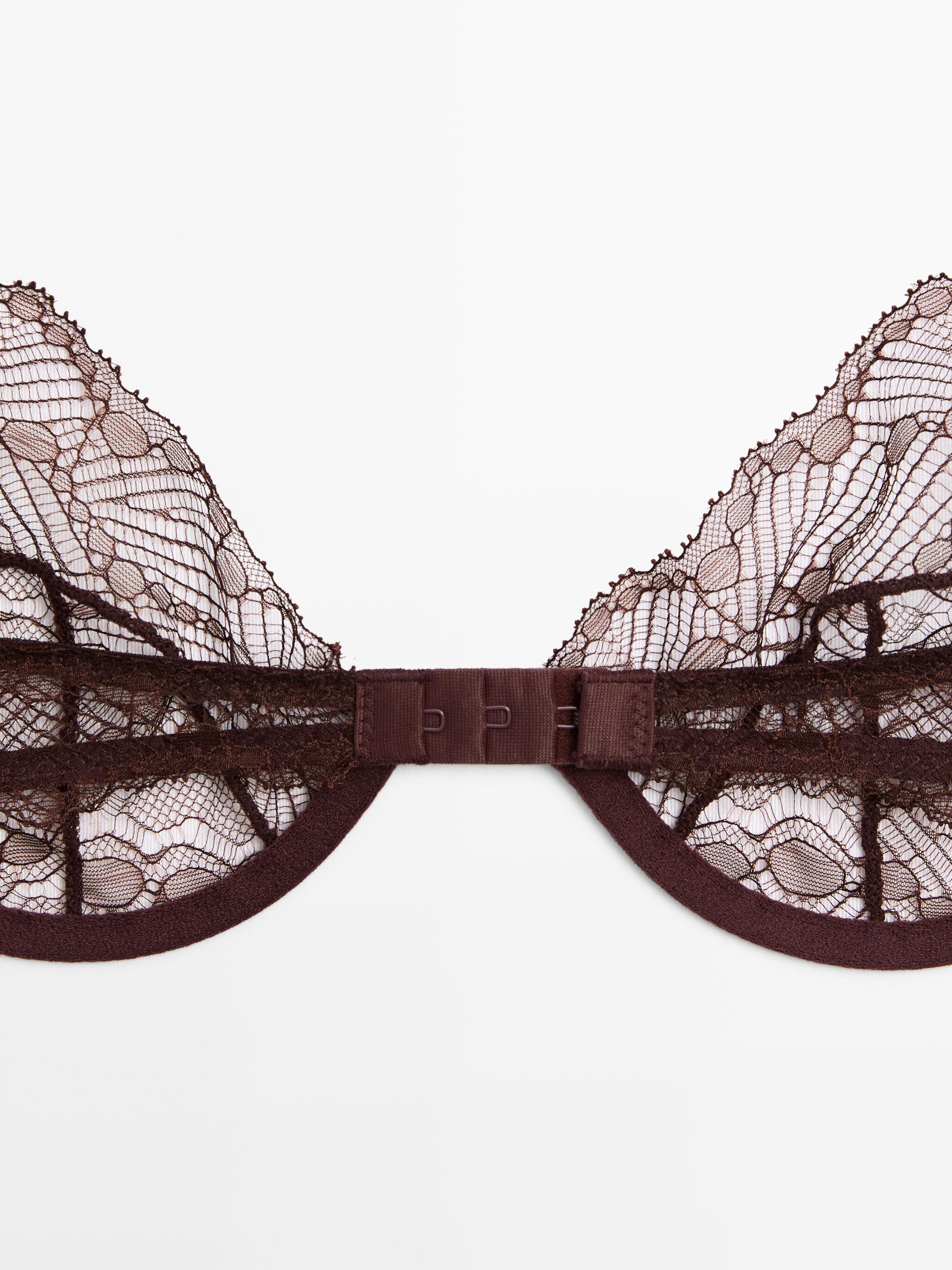 Soutien-gorge à armatures en dentelle ondulée