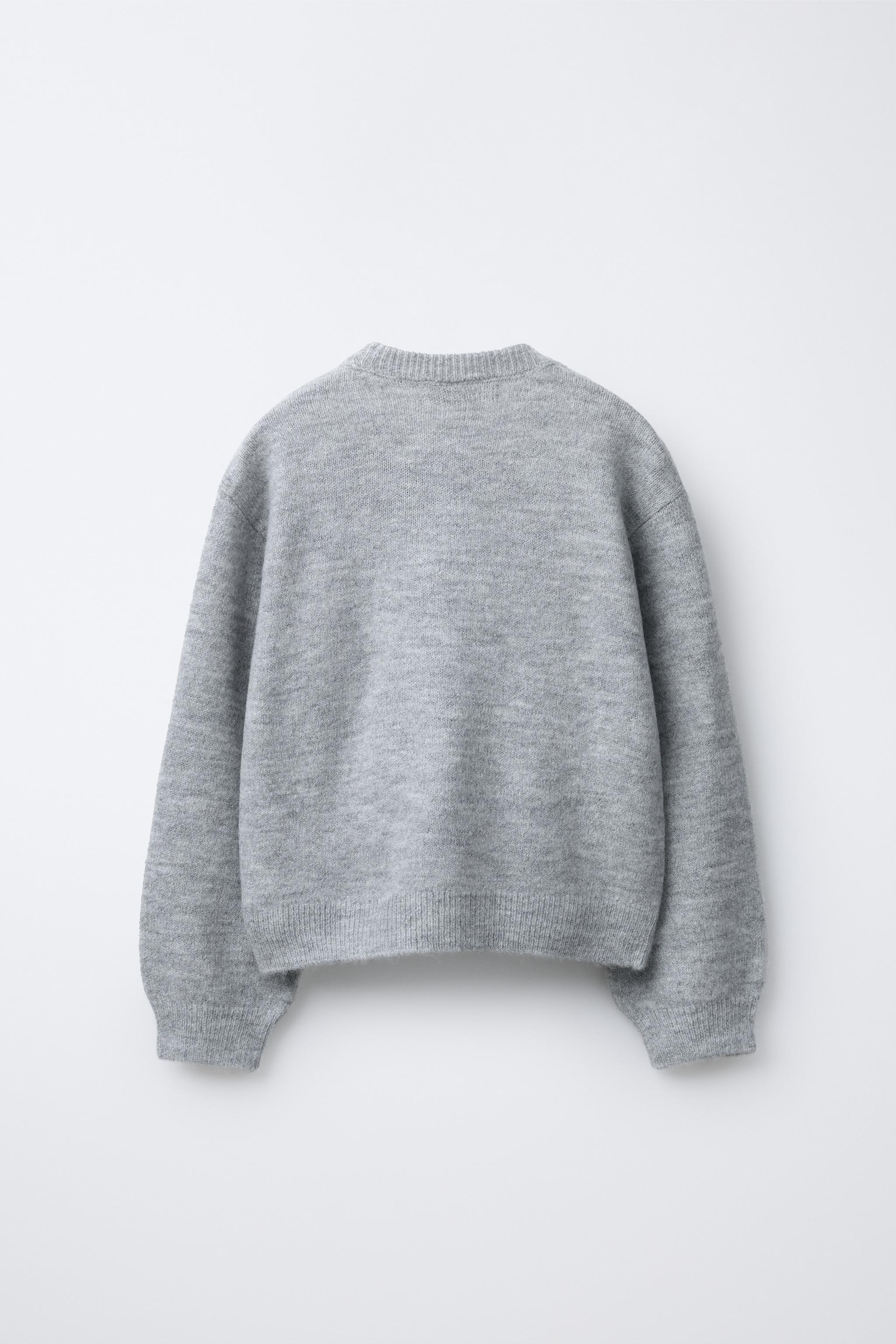 ベアプリントニットセーター - グレー | ZARA Japan / 日本