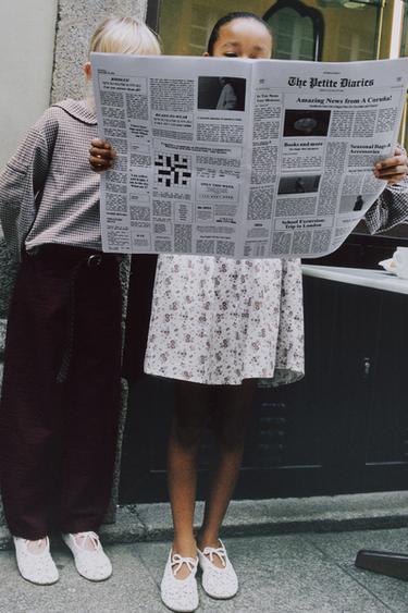FLORAL DRESS WITH TUCKS - Grey / Natural by Zara
