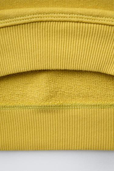 PRINTED SWEATSHIRT WITH PATCH - Dark yellow by Zara - Image 3