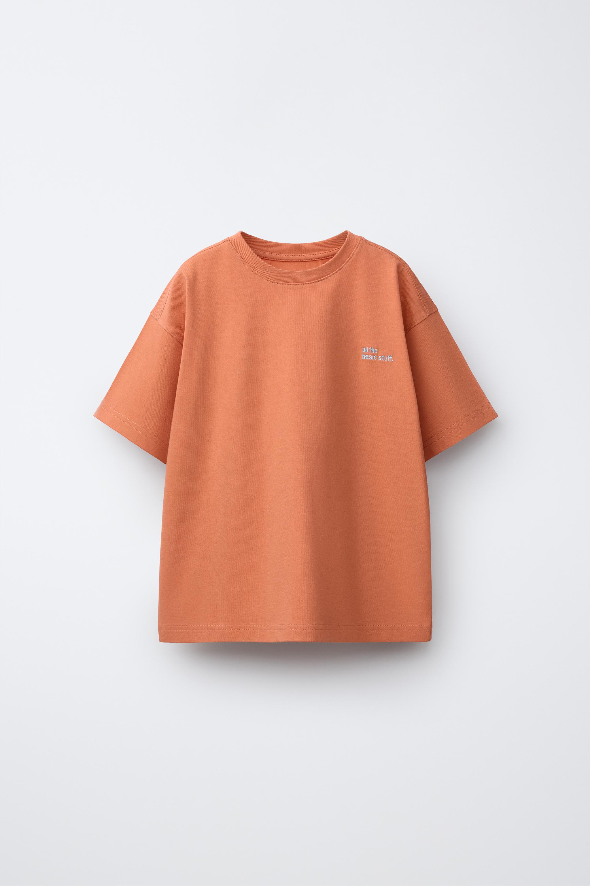 HEAVYWEIGHT EMBROIDERED TEXT T-SHIRT
