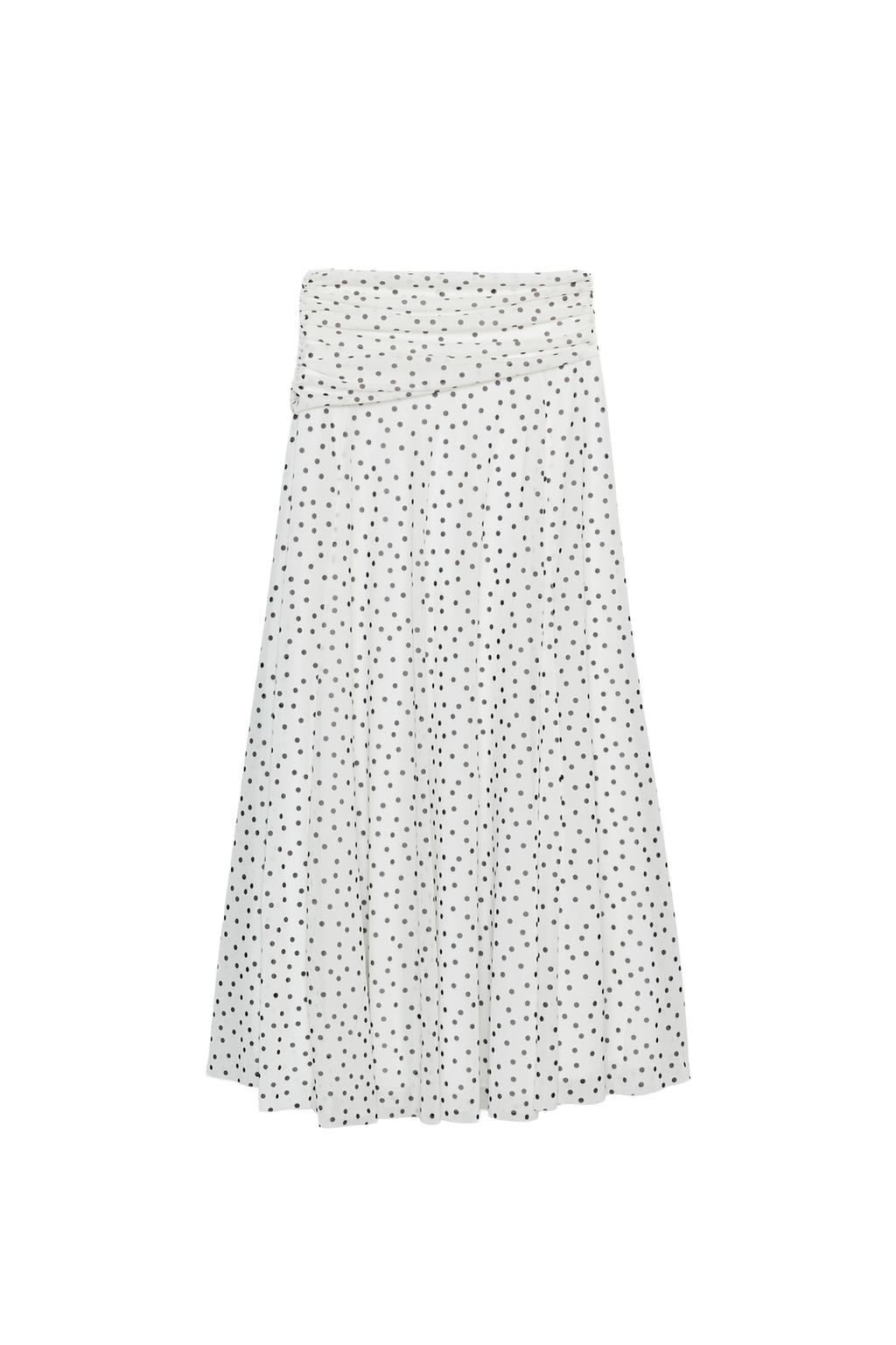 LONG POLKA DOT SKIRT - image 3