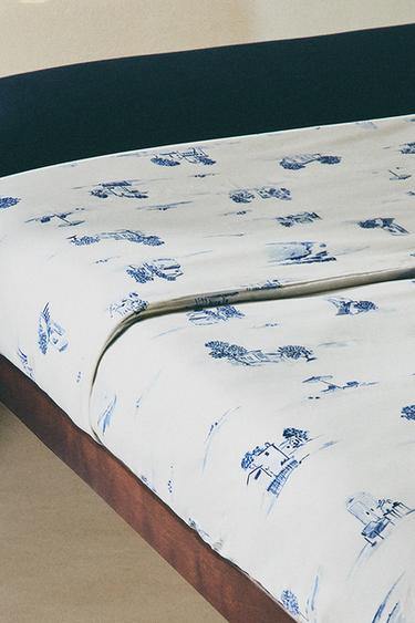 TOILE DE JOUY DUVET COVER - Blue by Zara