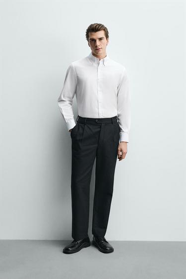 CAMISA REGULAR FIT ALGODÓN - Blanco de Zara