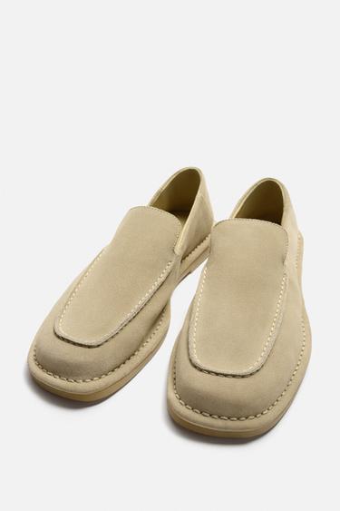 MOCASSINS EN CUIR CASUAL - Beige de Zara - Image 5