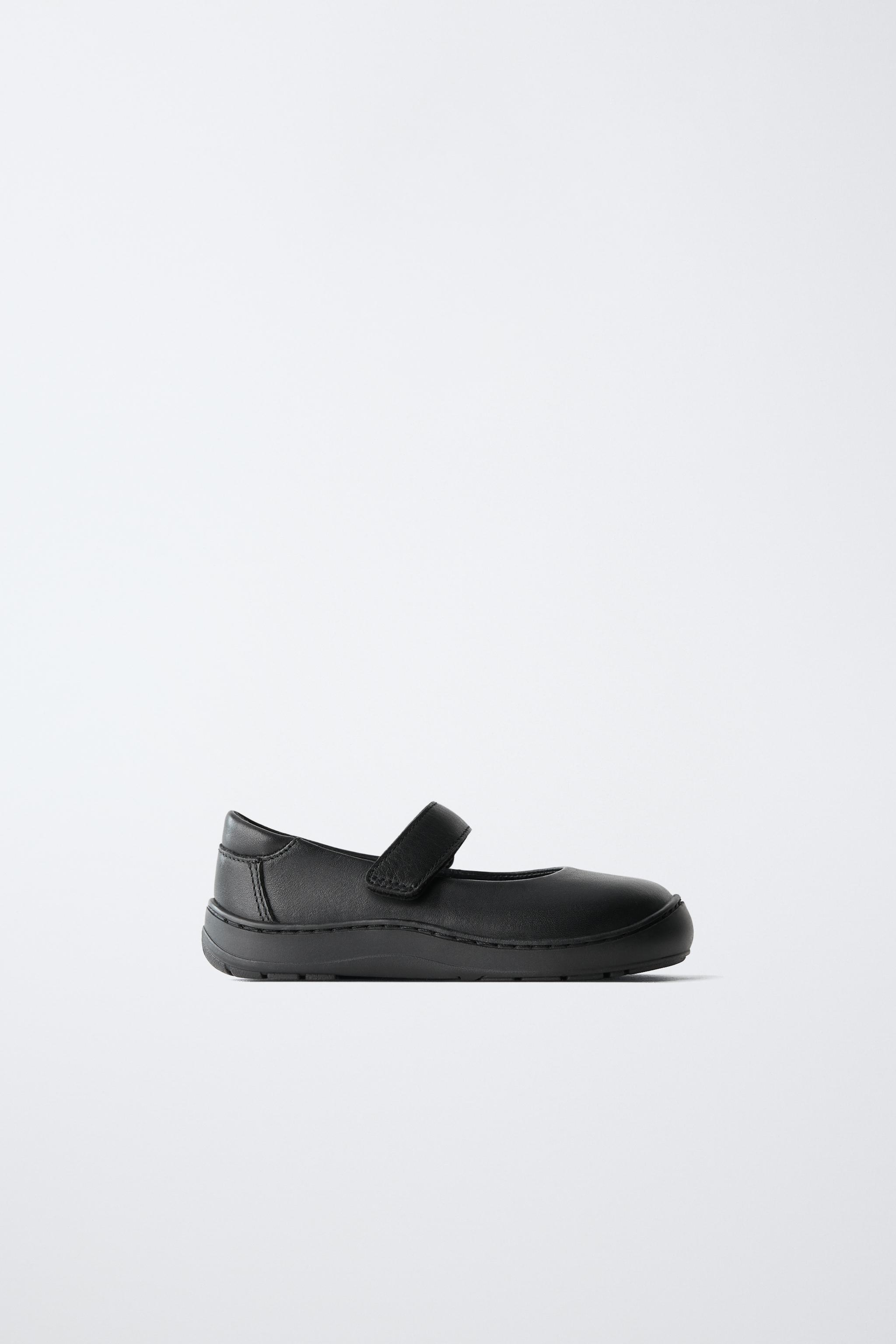 LEATHER BAREFOOT BALLET FLATS — Black